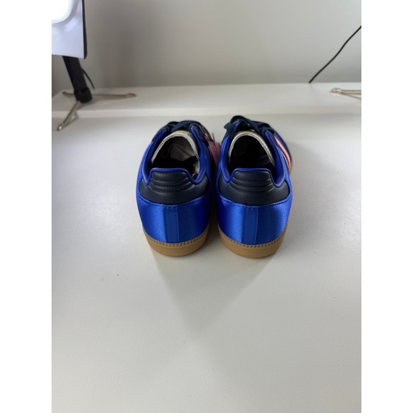 Adidas Samba OG Womens Satin Lucid Blue/Indigo Gum Sole Sneakers Size 9.5 NWB - Picture 5 of 9